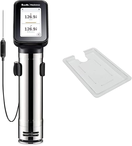 Breville Polyscience HydroPro Plus - Circulador de inmersión Sous Vide, 1450 vatios, Bluetooth, inoxidable, CSV750PSS1BUC1 y tapa de policarbonato