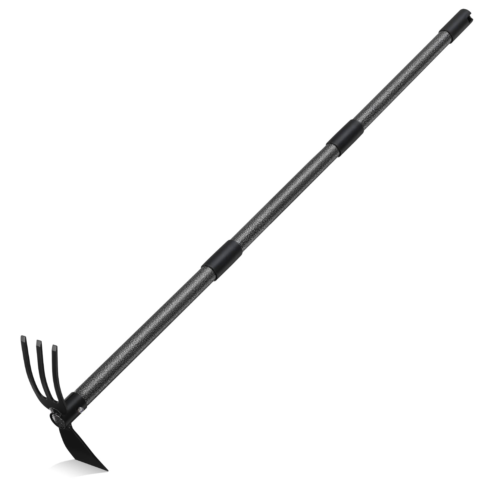 Cultivator Hoe Garden Tool, 45 inch Stainless Steel Long Handle Heavy Duty Gardening Tools，Extended Reach Double Hoes Suitable for Digging Loosening
