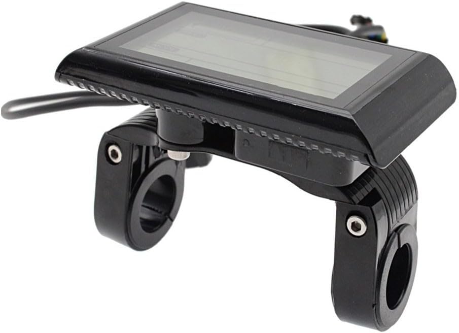 SW900 LCD Electric Bike Display 7-Pin Speedometer For Ebike Regulating Instrument For 24V/36V/48V E-Bikes Black