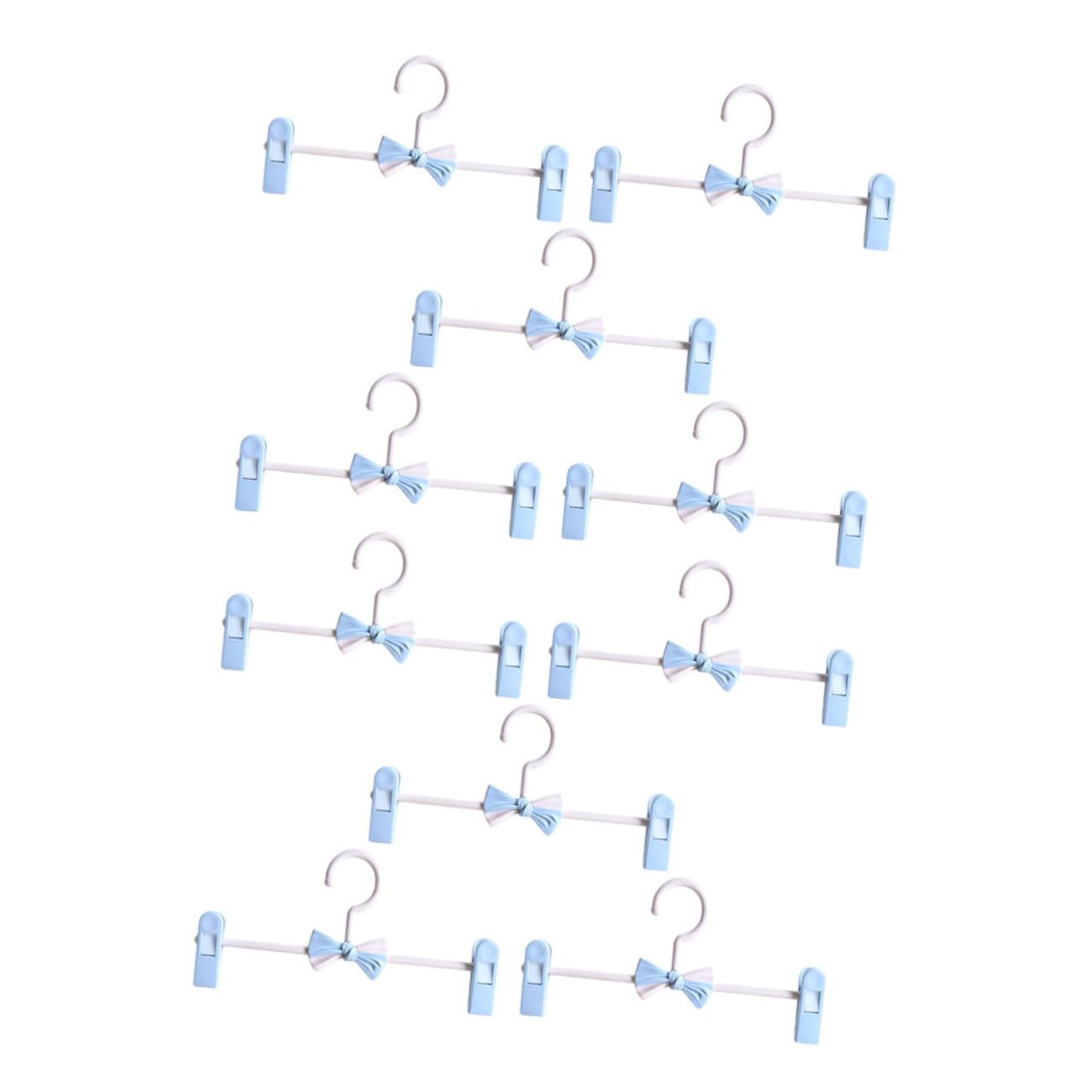 Verstellbarer Hosenbügel mit Clip, rutschfest, 10 Stück, Blau