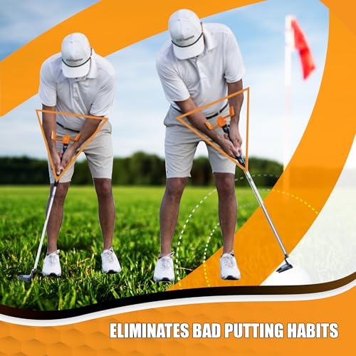 Image of Orange Whip Golf Putting Aid Trainer, Patented Short Game Golf Swing Training for Precision and Accuracy, Made in USA