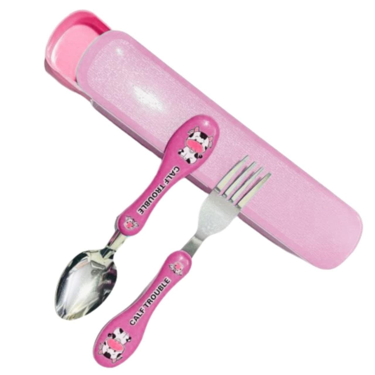 XAVRY Spoon Set Premium Stainless Steel Cutlery Re-usable (Spoon, Fork, Travel Spoon Box) Portable Tableware for Men Women Home, Office, School Kids, Multi