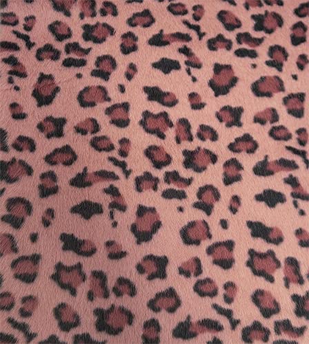 Fausse fourrure de luxe léopard rose textile couture haute qualité
