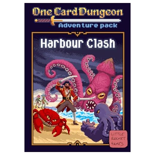 ONE CARD DUNGEON Adventure Pack: HARBOUR CLASH Espansione Gioco da Tavolo in Italiano e Inglese Little Rocket Games
