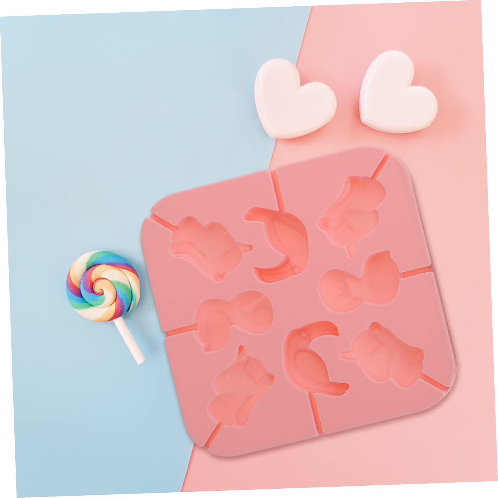 Amosfun 5 Sätze Flamingo Schimmel Schokoladenform Pralinen Form Kuchenformen Am Stielform Für Zuhause Einzigartige Am Stielform Am Stiel Hersteller Kieselgel 2 Stück * 5