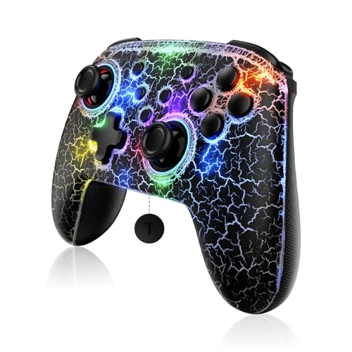 Image of NexiGo Wireless Controller (No Deadzone) for Switch 2 and Switch, Bluetooth Controllers for Nintendo Switch with Vibration, Motion, Turbo and LED Light (Lightstorm)
