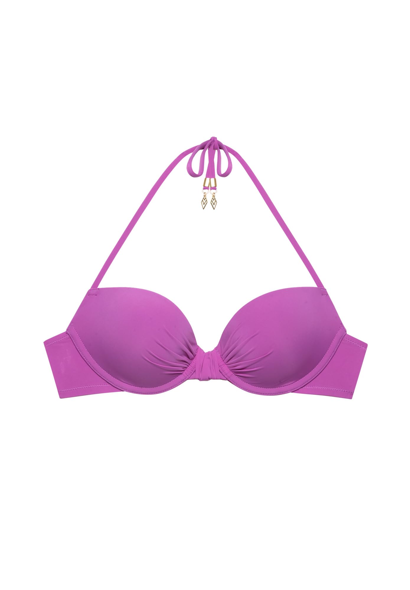 YAMAMAY - Bikini Parte Alta, Push-up con Ferretto, Imbottitura Removibile, Donna, Ivy, Melanzana, monocromo