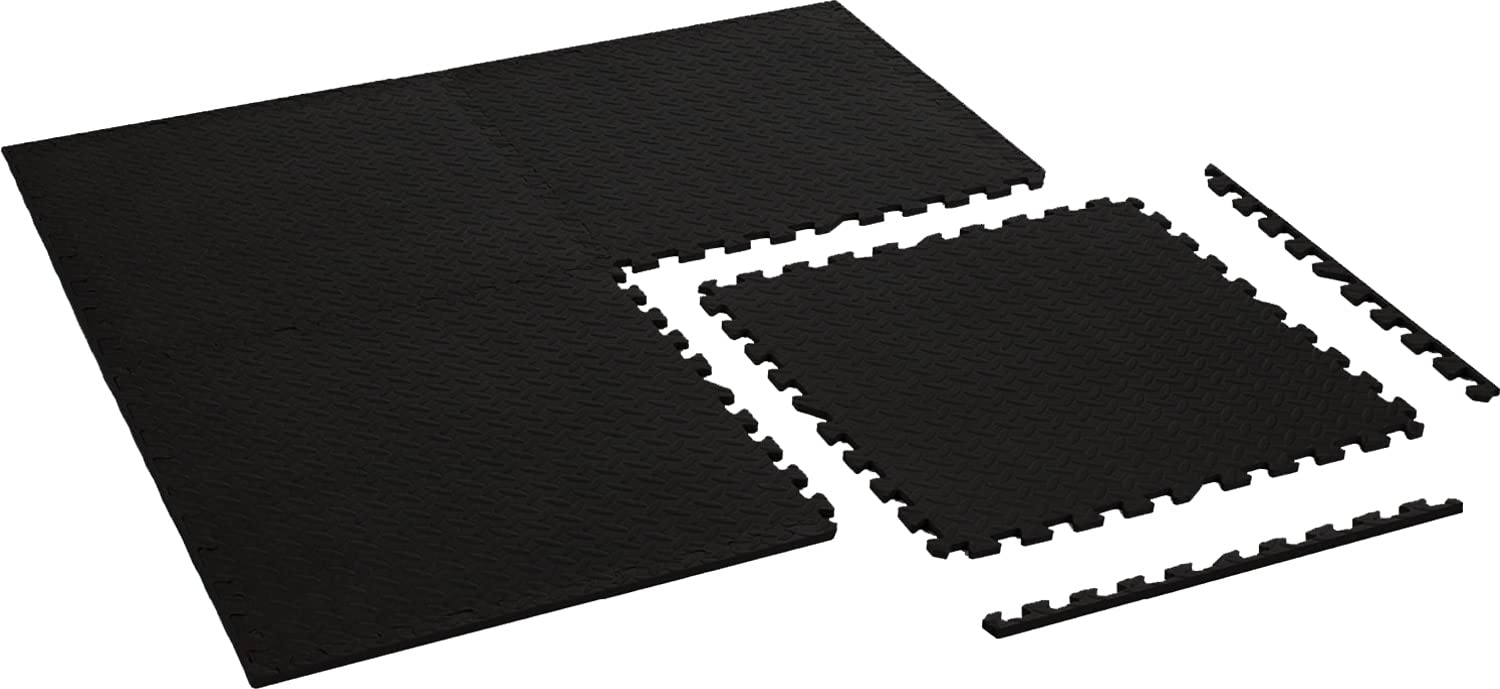 G5 HT SPORT [Tapis de puzzle EVA 63 × 63 × 1,2 cm à encastrer, kit de 4/8 pièces] protège-sol antidérapant couvre 1,59/3,18 m², protection pour gymnase à la maison pour les équipements de fitness (8