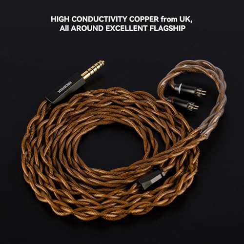 NICEHCK OurLaura IEM Cable: 16.6AWG Triple Composite British High Conductivity Copper in Ear Monitor Wire, Earphone Upgrade Cables for Headphones