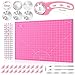 Ulif Kit de Cutter Rotatif, Ensemble d’outils avec Cutter Rotatif de 45 mm pour Loisirs Créatifs, Plaque de Découpe A2, Règle de Patchwork, 20 Pinces pour Tissu