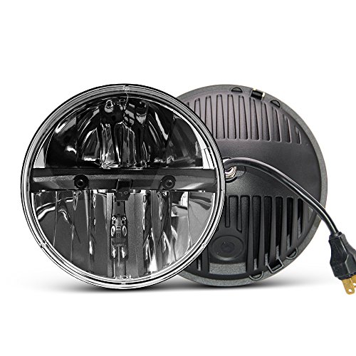 7 inch LED Headlight Round 2PCS E-MARK Approved 6000K Hi/lo Beam lamp Halo