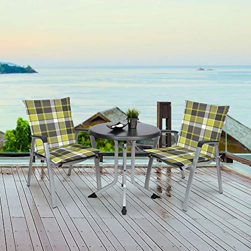 Beautissu Sunny GR Niedriglehner Auflage für Gartenstuhl 100x50 cm in Grün Kariert - Bequemes Sitzkissen Polsterauflage UV-Lichtecht - weitere Designs erhältlich - 7