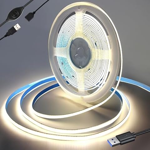RYE USB COB LED Strip Light with Dimmer Cover