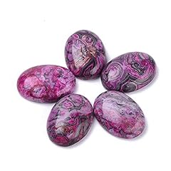 Oval-25x18mm-Ripple Jasper-Purple