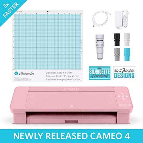 Silhouette America Silhouette Cameo 4 with Bluetooth, 12x12 Cutting Mat, Autoblade 2, 100