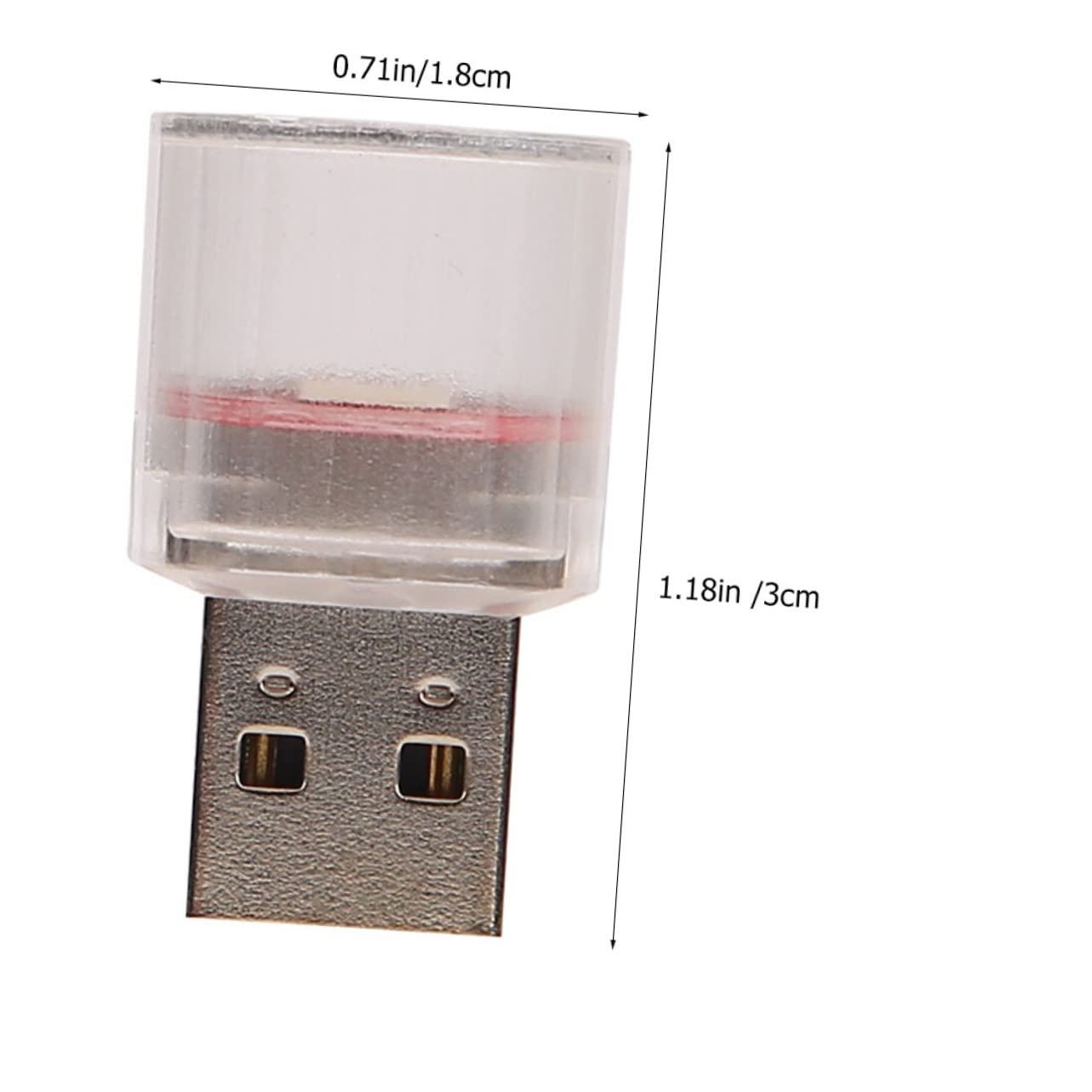 HOMOCONO Colorful USB Indoor Lamp for Car Interior Romantic Slow Flashing Illumination Light Compact High Brightness Easy to Use No Wiring Required