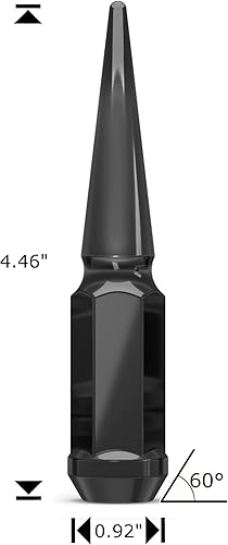 Miniatura 10 de White Knight 2904-25AM - Juego de tuercas hexagonales cromadas de 12"-20, 1 pieza con tuerca de punta extra, paquete de 25