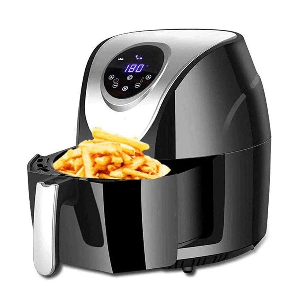 Friggitrice ad aria multifunzione, forno friggitrice ad aria calda, con cestello/forno con tecnologia Rapid Air, cestello antiaderente di grande capacità, per cucina domestica, 1800 W necessari per la
