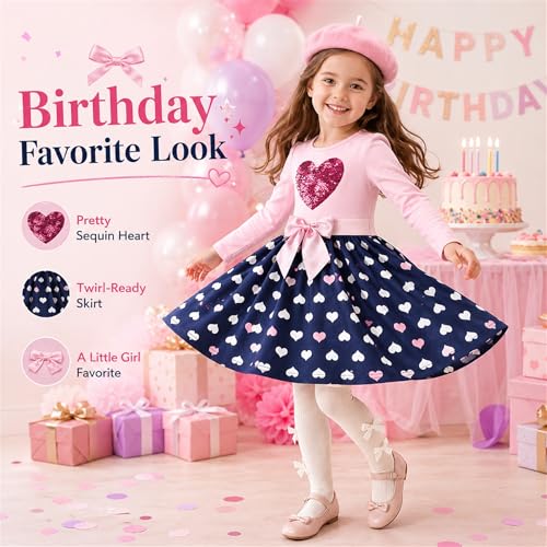 Image of VIKITA 2017 Girls Embroidery Cotton Long Sleeve Flower Dresses LH5460 for 1-8 Years ?-