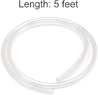 Vista 5 de Tubo de vinilo transparente, manguera de PVC para uso de baja presión, flexible, ligero, 5 pies, 10 pies, 50 pies, 100 pies de longitud