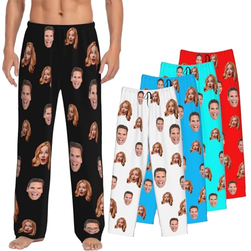 Personalized Pajamas Pants For Men Custom Funny Pajama Pants Pajama Bottoms Sleepwear With Photo Face Text