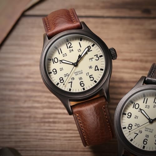 Image of Getalia Italian leather Watch Band Tuscany Natural Vegetable-Tanned Full Grain Genuine Leather,18mm 19mm 20mm 21mm 22mm Quick Release Replacement Watch Straps for Men and Women Thick and Soft