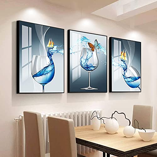 Peinture décoration restaurant de luxe KEBIA triptyque
