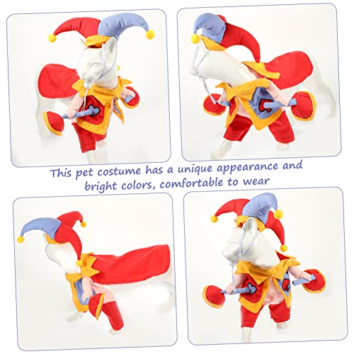 Disfraz para perro con gorro decorativo rojo talla S miniatura 3