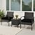 idee-home Outdoor Chair Cushions Set of 2, Outdoor Seat Cushions 19x19 Waterproof, Patio Chair Cushion Color Fastness with Ties Patio Furniture Garden Sofa Couch Pads