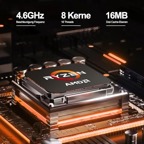 Gaming PC Desktop Rechner AMD Ryzen 7 5700G (8 Kerne/16 Threads, bis 4.6GHz) • 32GB DDR4 • 1TB SSD • WLAN • Win 11• Integrierte Vega 8 Grafik Für Leichtes Gaming, Büro & Multitasking – Bild 4