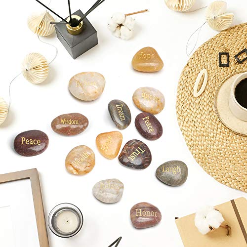 BIGOTTERS 25PCS Inspirational Rocks, Encouragement Stones Engraved Words - Image 4