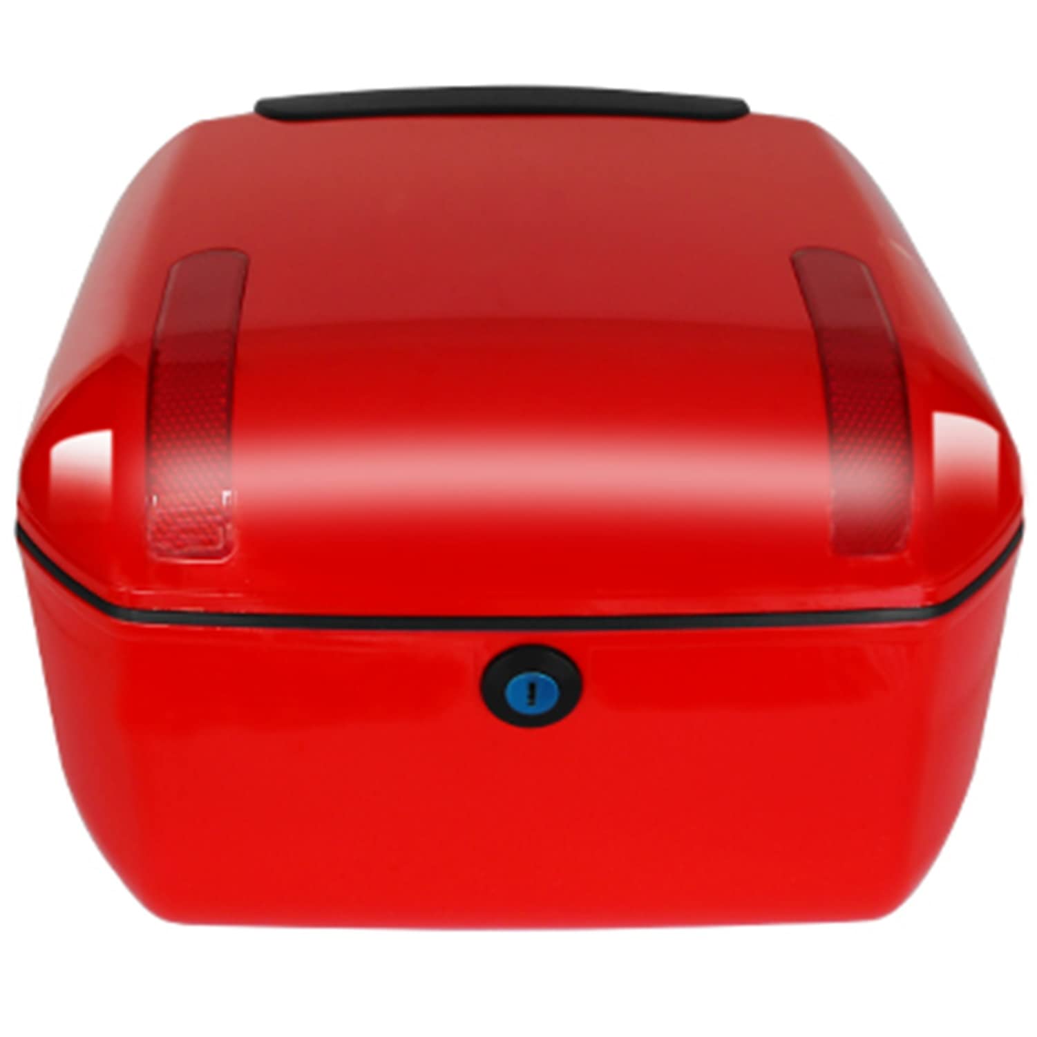 45L Motocykl Top Box Wodoodporne, Bezpieczne etui do przechowywania kasków z zamkiem i odbłyśnikami do skutera Lowrider, trwały uchwyt do bagaży ABS, łatwa instalacja uniwersalne pudełko ogonowe