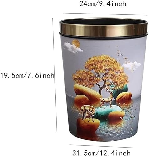 Miniatura 2 de DHAEY Kitchen Trash Cans Garbage Cans, Decorative Small Trash Can Garbage Container Bin Wastebasket with Patterned Waste Baskets Home & Kitchen