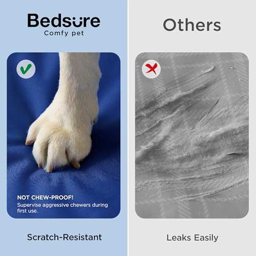 Bedsure Dog Cooling Mat Medium - 65x50cm Self-Cooling Gel Pad with Scratch Resistant 300D Oxford Fabric, Foldable Dog Cool Mat for Indoor, Outdoor & Car Use, Great for Dogs Cats in Hot Summer, Blue - Image 5