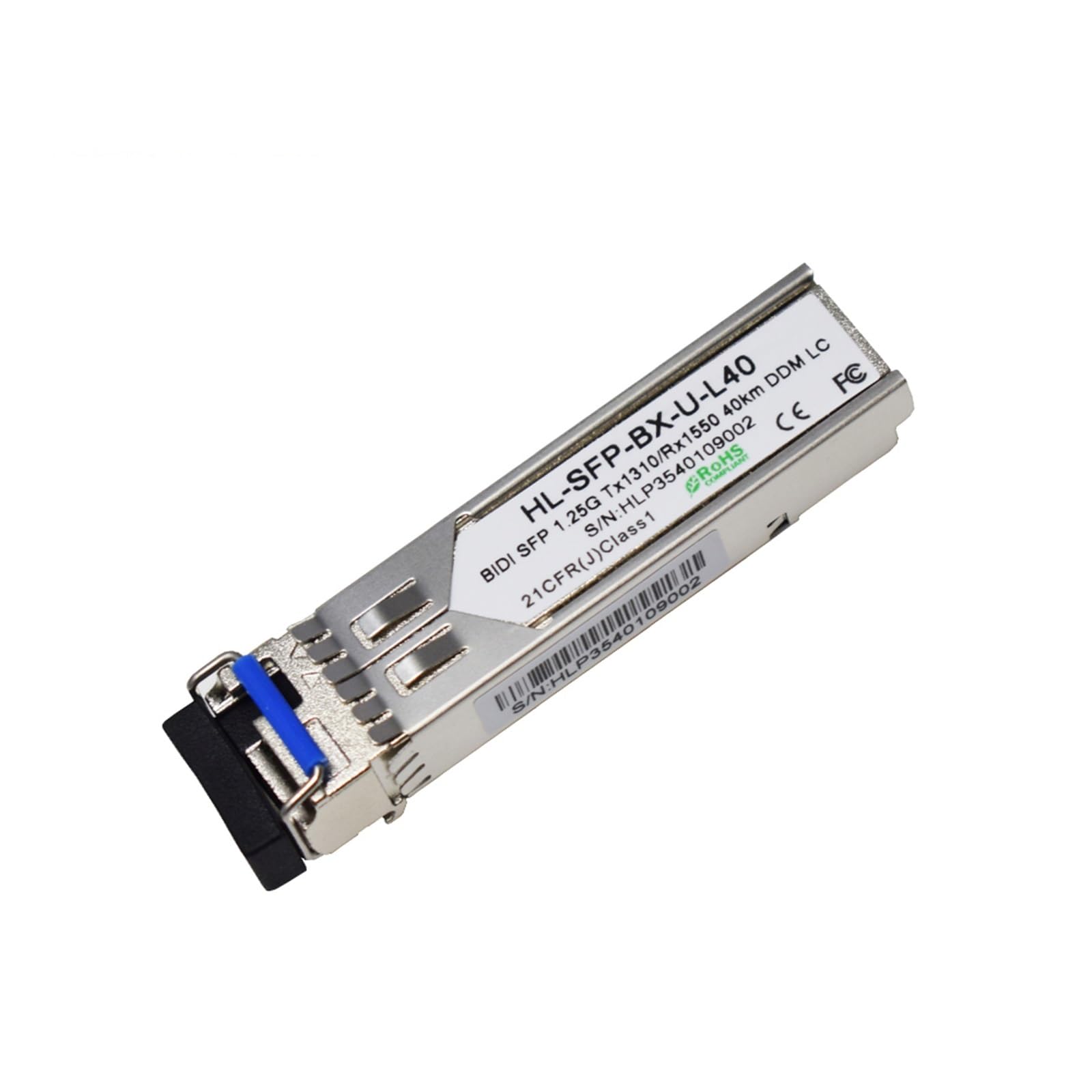 Équipement fibre optique 1,25 G SFP 40 km émetteur-récepteur 1310/1550 LC connecteur simple (1 paire)