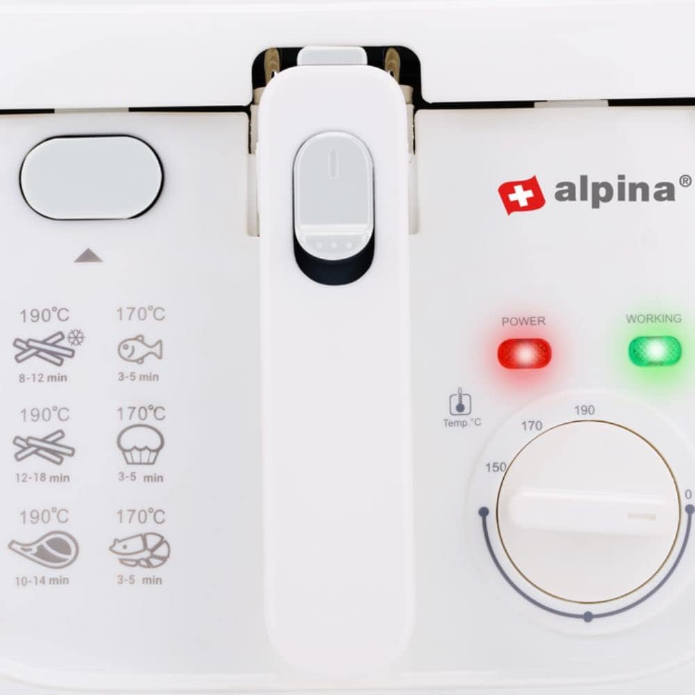 alpina Friggitrice – Friggitrice – 1800 Watt – 2,5 litri – fino a 190º – alpina Friggitrice – Friggitrice – 1800 Watt – 2,5 litri – fino a 190º –
