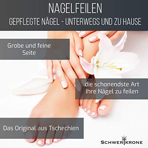 Schwertkrone Kristall Glasnagelfeile Original aus Tschechien 9cm doppelseitig – Bild 5