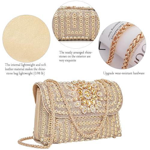 Image of Women's Evening Handbags Rhinestone Purse Crystal Evening Clutch for Women Formal