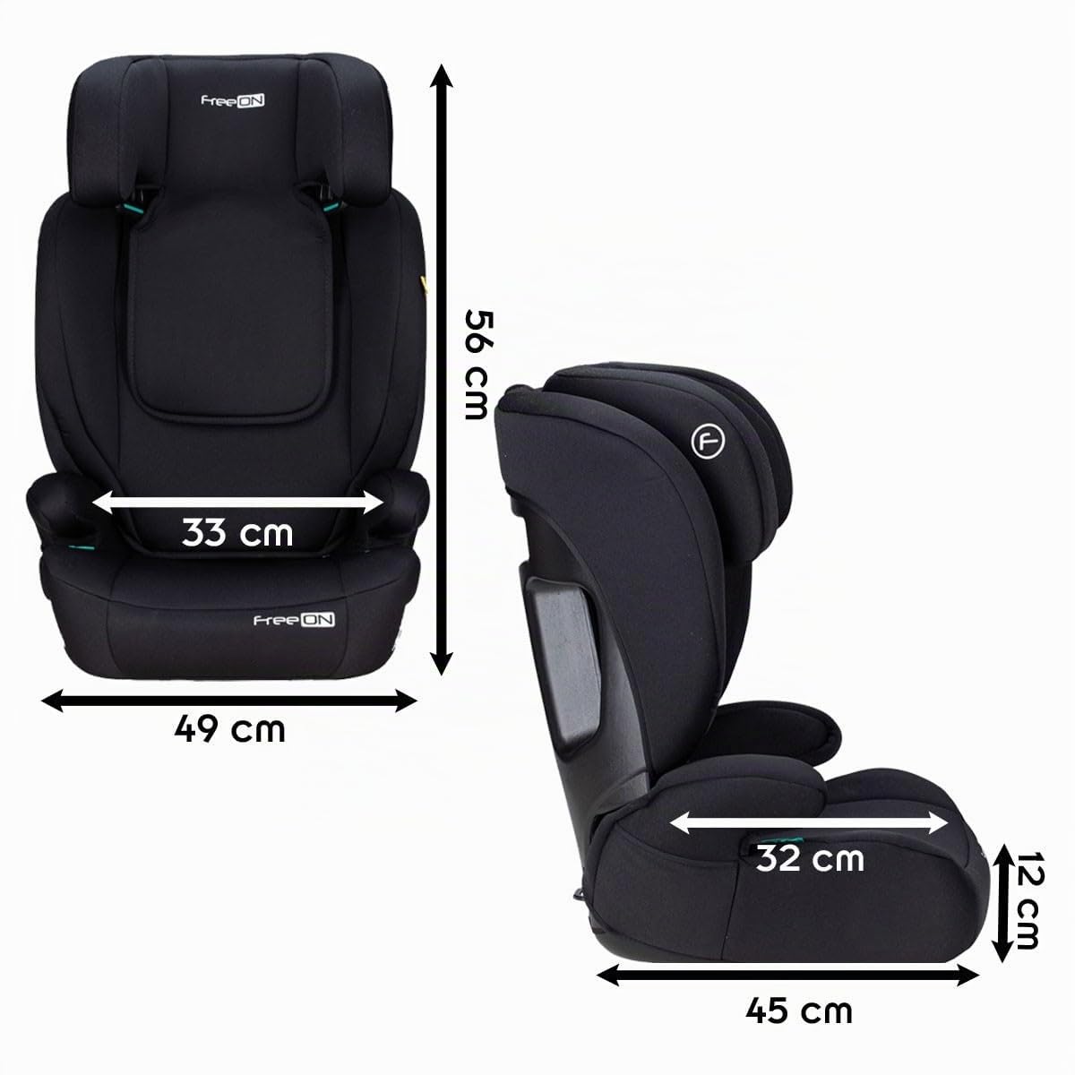 VEGA Siège auto réglable i-Size 100-150 cm jusqu'à 36 kg 3 à 12 ans Noir