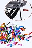 Partstock Anodic Oxidation Multicolour Aluminum Alloy Road/Mountain Bicycle Bike Brake/Shifter Cable End Cap Cable Tips Crimps - Pack of 50