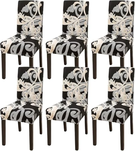 Dioxide Coprisedie con Schienale 6 Pezzi Elastico, Copri Sedia da