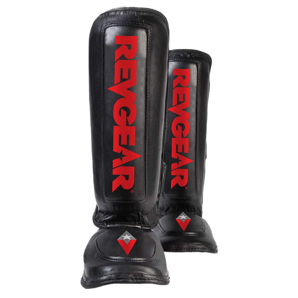 RevgearDefender Gel Heavy Hitter Shin Guards | Gel Padding | Extra Comfortable | Pre-Curved | Extra Cushion | Great Fit (X-Large)