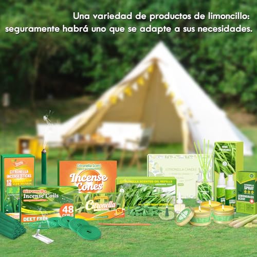 Miniatura 7 de Scentorini Inciensos De Citronela Mayor Duración Para Exterior O Interior, Jardín Y Camping Incienso 120 Piezas