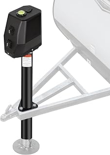 7600lbs Waterproof Electric Trailer Jack with Built-in Spirit Level