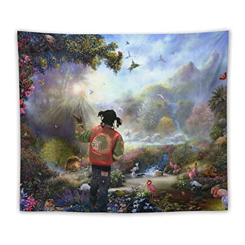 ZAIRUIKE Funny Meme Tapisserie Chief Keef dans le jardin d'Eden, tapisserie murale, décoration amusante pour chambre d'université, auberge, chambre à coucher, salon, dortoir, 152,4 x 130,5 cm