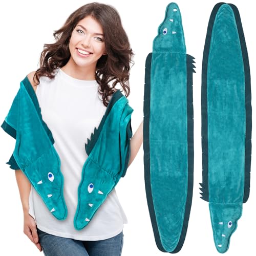 Langyiwee Halloween Eel Scarf Sea Creature Character Costume Witch Eel Scarf Accessory for Halloween Women Cosplay Prop(Double)