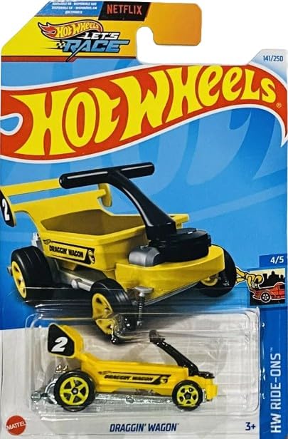 Hot Wheels Draggin' Wagon (Yellow Treasure Hunt), HW Ride-Ons 4/5