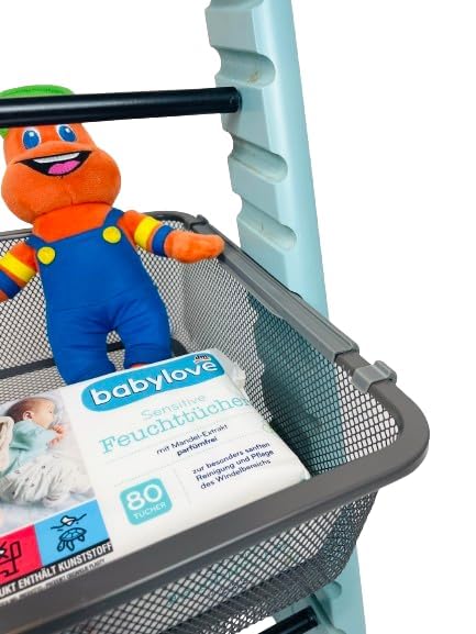 [2025] Adapter für Hochstuhl der Marke Stokke und für Trofast Gitterkorb mit Stoppern (Grau)