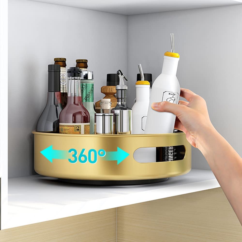 Lazy Susan Plateau tournant rond antidérapant 25 cm Idéal pour ses et sauces
