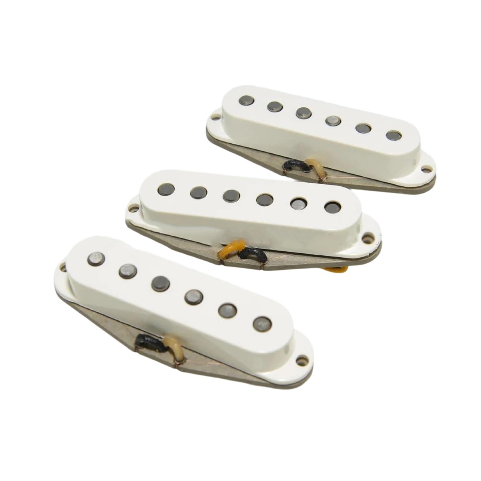 Przetwornik Gitary Elektrycznej Zestaw Alnico 2 Blues And Jazz Interleaved Pole Set Do Przetworników Do Gitary Elektrycznej(White)